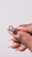 AOIFE 1.10ct Emerald Cut Halo Lab Grown Diamond Engagement Ring in 925 Silver