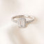 AOIFE 1.10ct Emerald Cut Halo Lab Grown Diamond Engagement Ring in 925 Silver