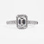 AOIFE 1.10ct Emerald Cut Halo Lab Grown Diamond Engagement Ring in 925 Silver
