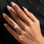AOIFE 1.10ct Emerald Cut Halo Lab Grown Diamond Engagement Ring in 925 Silver