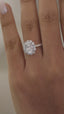 COCO Oval Halo Lab Grown Diamond Engagement Ring Set in 18ct Gold