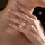 COCO Oval Halo Lab Grown Diamond Engagement Ring Set in 18ct Gold