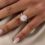COCO Oval Halo Lab Grown Diamond Engagement Ring Set in 18ct Gold