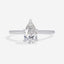 TOLKA 1ct Pear Solitaire Lab Grown Diamond Engagement Ring in 925 Silver