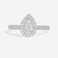 CAITRIONA 0.75ct Pear Halo Diamond Engagement Ring in 925 Silver