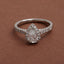 Pear Halo Lab Grown Diamond Engagement Ring 925 Silver