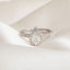 Pear Halo Lab Grown Diamond Engagement Ring 925 Silver