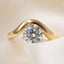 IVANNA Round Solitaire Lab Grown Diamond Engagement Ring in 925 Silver