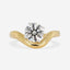 IVANNA Round Solitaire Lab Grown Diamond Engagement Ring in 925 Silver