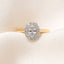 HEATHER 1ct 925 Silver Ring Oval Halo Lab Grown Diamond Engagement Ring