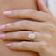 HEATHER 1ct 925 Silver Ring Oval Halo Lab Grown Diamond Engagement Ring