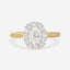 HEATHER 1ct 925 Silver Ring Oval Halo Lab Grown Diamond Engagement Ring