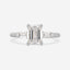 BROOKE 1.50ct Emerald 3-Stone Lab Grown Diamond Engagement Ring in 925 Silver