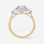 ELYSIAN 1.20ct Oval 3-Stone Lab Grown Diamond Engagement Ring in 925 Silver